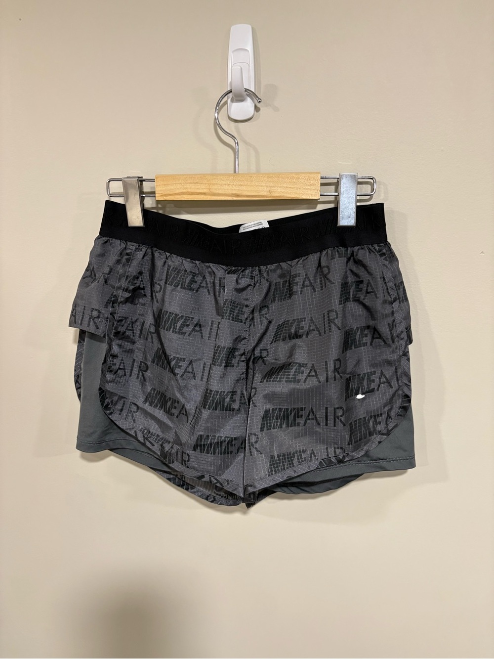 Nike Women's Gray & Black Athletic Shorts